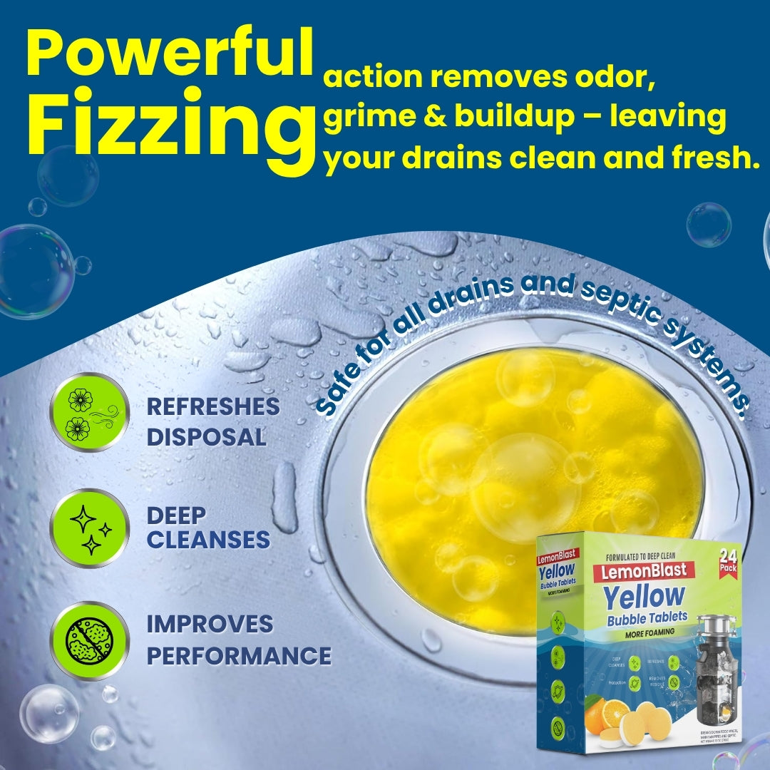 YellowBlast Bubble Tablets – Odor Eliminator + Blockage Remover