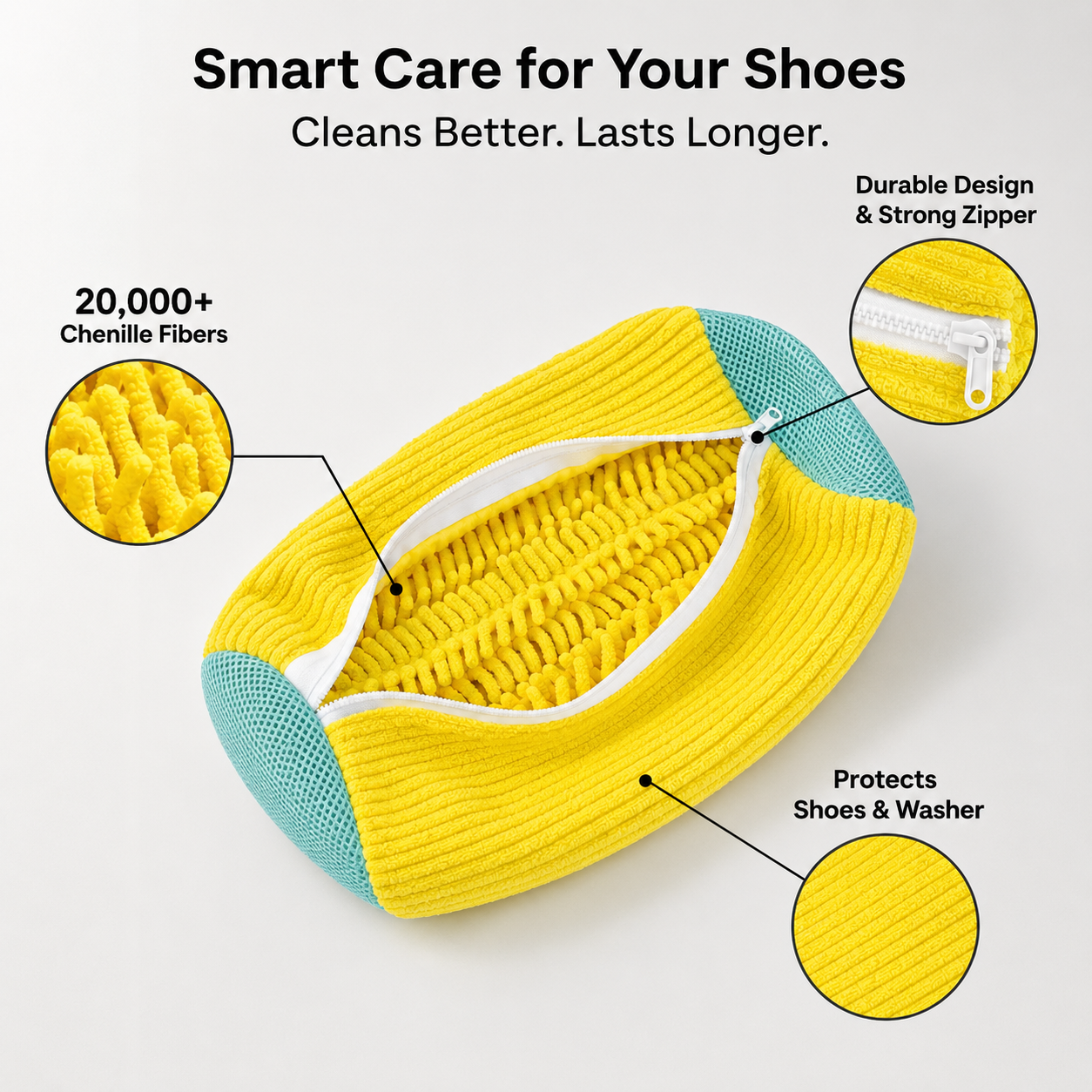 ShoeShield Pro Shoe Washing Bag — Protects Sneakers & Washing Machine